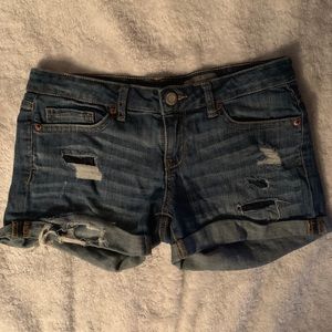 Aeropostale Distressed Midi Shorts